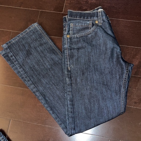 LEVIS 511 slim boys denim jeans size 16 reg (28X28) blue dark wash straight leg - Picture 5 of 7